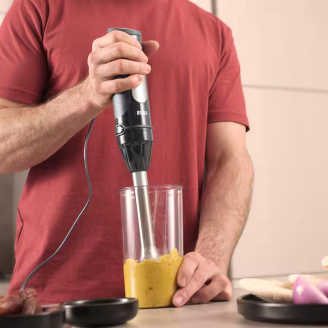 Braun MultiQuick 5 Pro Hand Blender MQ55236M 1000W 25 Speeds + Turbo with Beaker Whisk Chopper Attachment BPA Free Dishwasher Safe
