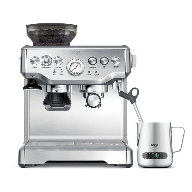 Sage The Barista Express Coffee Machine Stainless Steel with Integrated Burr Grinder, Steam Wand, Digital Temperature Control & Milk Jug