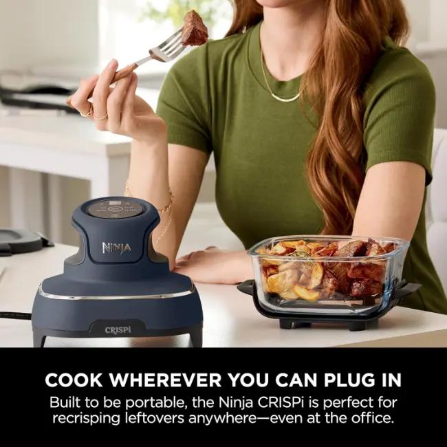 Ninja CRISPi Air Fryer | Glass Container, Crisper Plate