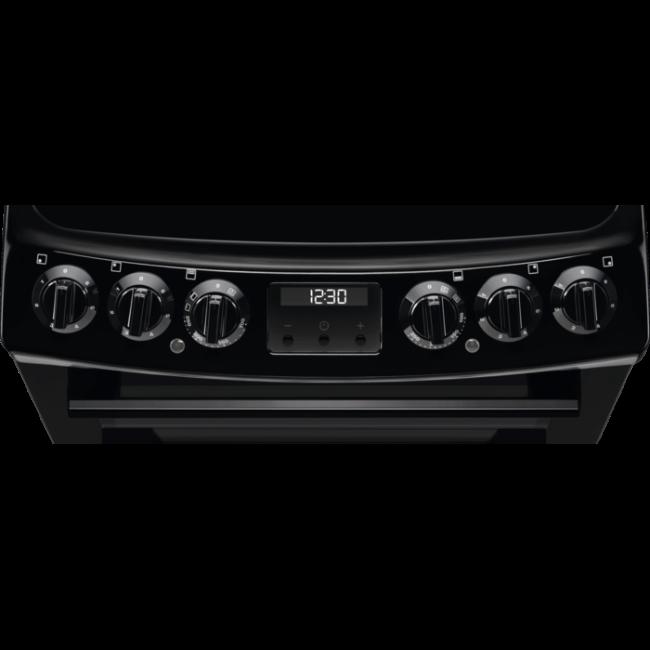 Electrolux Ceramic Cooker Black Size 55cm Double Oven Ceramic Hob