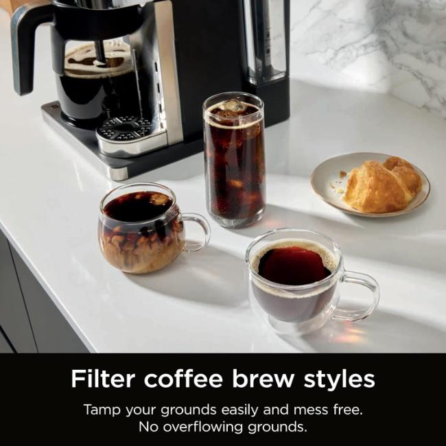 Ninja DualBrew System Coffee Machine - Filter & Espresso with Froth, Multiple Drink Sizes, 1.8L Capacity