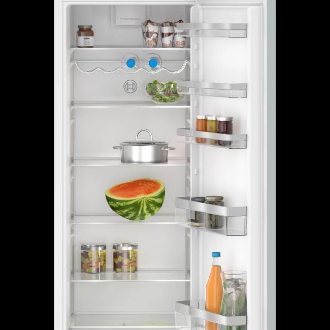 Bosch Series 4 Integrated Fridge KIR81VFE0G White with LED Lighting, Super Cooling, Fresh Sense, MultiBox XXL, Quiet Appliances, Intelligent Inverter Technology, Dimensions 1772x541x548mm