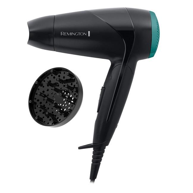 Remington Travel Hairdryer 2000W with Diffuser, Folding Handle, Black