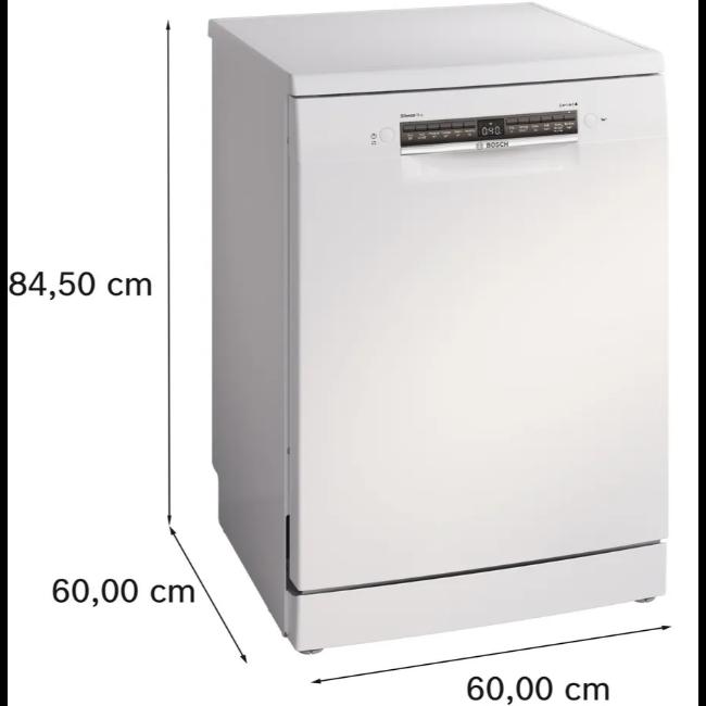 Bosch Series 4 Freestanding Dishwasher White 60cm SMS4EMW06G Silence Plus