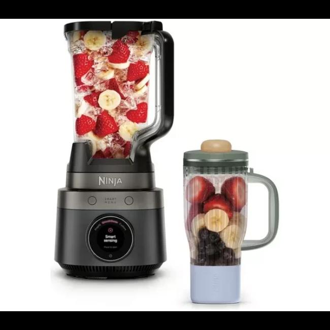 Ninja CrushBOSS 2-in-1 Blender LB301UKBK Onyx 1200W with 2.1L Jug & 710ml Tumbler - BPA Free, Auto-iQ, Pro Extractor Blades, Smart Presets, VesselDetect, Includes Strawberries, Bananas, Ice, Blueberries