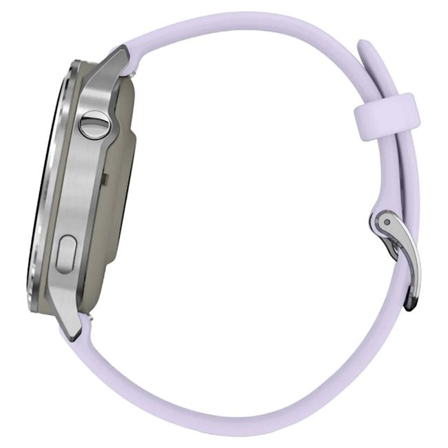 Garmin Venu 4 Smart Watch 41mm Silver Periwinkle Silicone Band AMOLED Display Up to 10 Days Battery 5 ATM Water Rating Health Fitness Tracking