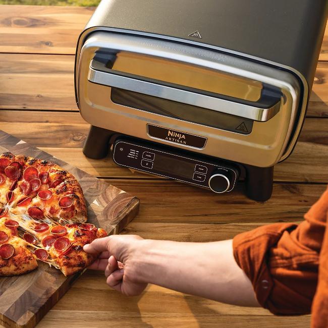 Ninja Artisan Electric Outdoor Pizza Oven & Air Fryer - Grey, Pizza, Bake, Air Fry & Prove, Free Delivery