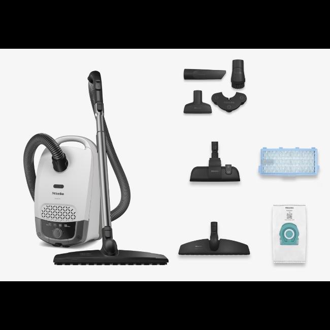 Miele Guard S1 Parquet Vacuum Cleaner White XL | Floorhead, Hose, Handle, Wheels