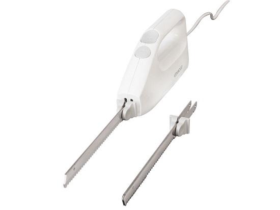 Kenwood Electric Knife Stainless Steel Blades Serrated Blades Removable Blades Dishwasher Safe White