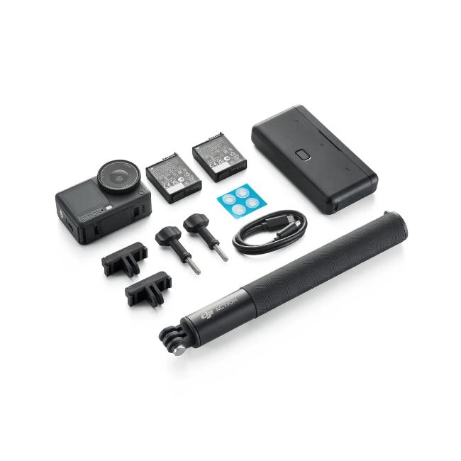 DJI Osmo Action 6 Adventure Combo Black Action Camera 1/1.1-Inch Sensor f/2.0-f/4.0 Aperture 4K/120fps 155° FOV 20m Waterproof 50GB Storage 4-Hour Battery