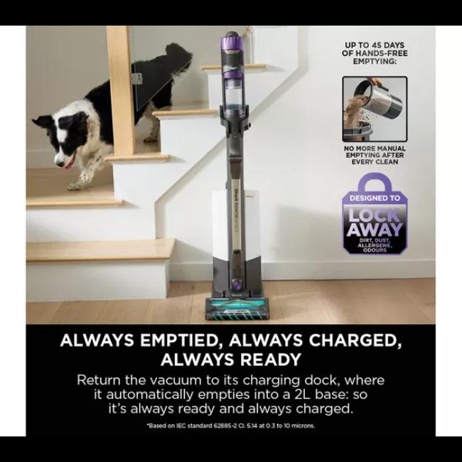 Shark PowerDetect Cordless Pet Vacuum Cleaner - White/ Java Grey | DuoClean Detect, Brush, Handheld, Flexology