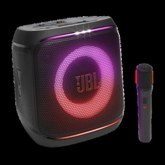JBL PartyBox Encore 2 Portable Speaker 100W RMS AI Sound Boost Wireless Mic 15-Hr Battery IPX4 Splashproof Auracast Black