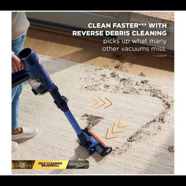 Shark PowerDetect Speed Luxe Cordless Vacuum Cleaner Ultramarine HEPA Filtration Auto-Empty Up to 60 Min Run Time