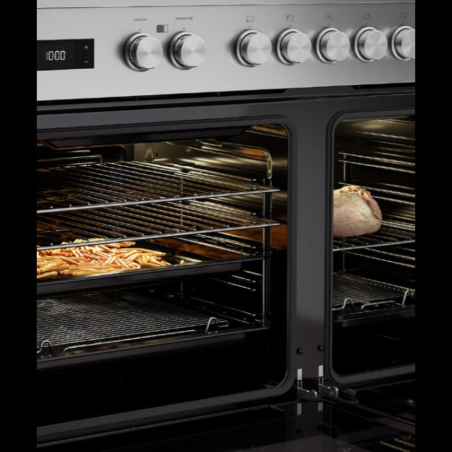 Fisher & Paykel 5 Burner Dual Fuel Freestanding Cooker - Stainless Steel Oven