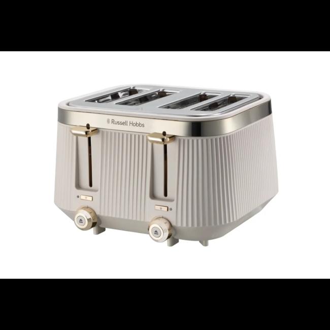 Russell Hobbs Bronte 4 Slice Toaster Stone Color with Gold Accents