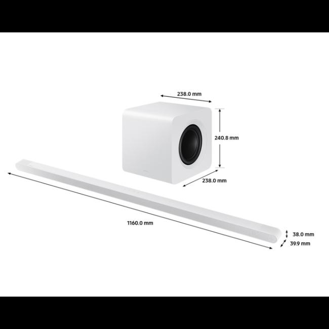 Samsung S801D 3.1.2ch Ultra Slim Lifestyle Soundbar with Subwoofer - White (2024)