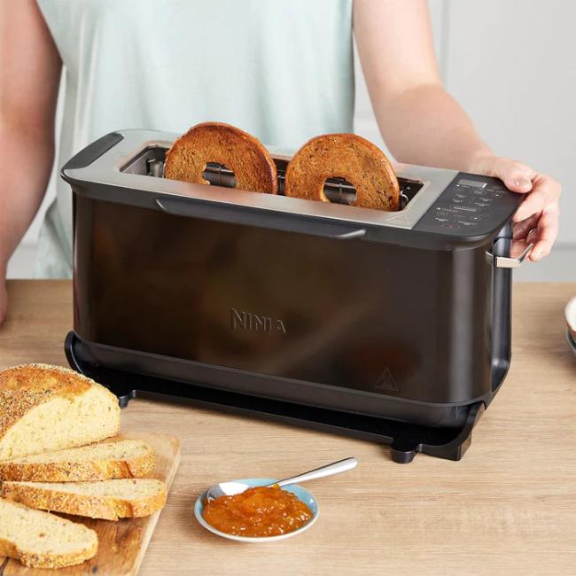 Ninja Foodi 3-in-1 Toaster, Grill & Panini Press | Black | Bake, Reheat, Defrost, Bagel