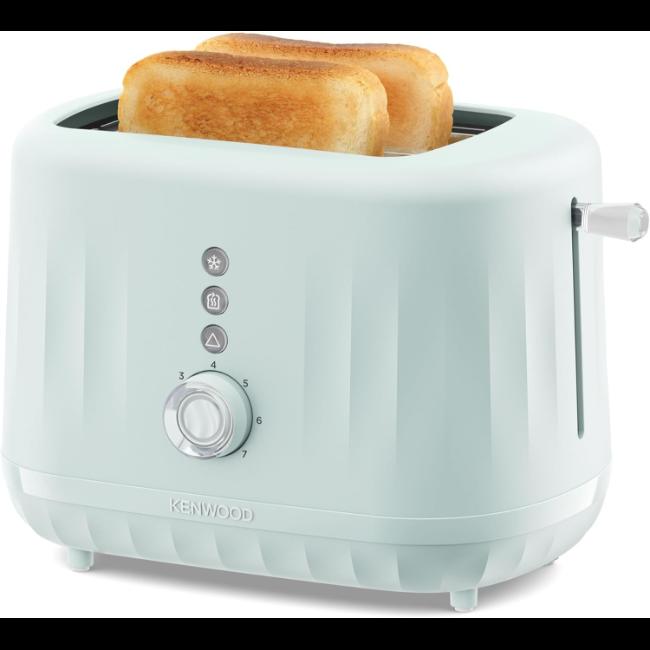 Kenwood Ripple 2 Slice Toaster TCP06.000BL Eggshell Blue - 7 Browning Levels, High-rise Lift, Defrost, Reheat, Removable Crumb Tray, 850W