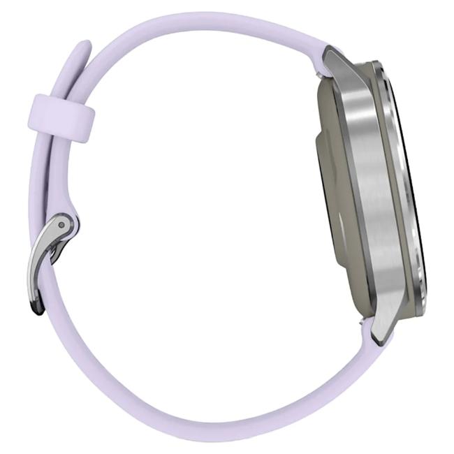 Garmin Venu 4 Smart Watch 41mm Silver Periwinkle Silicone Band AMOLED Display Up to 10 Days Battery 5 ATM Water Rating Health Fitness Tracking