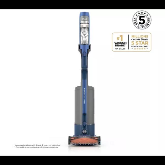 Shark PowerDetect Speed Luxe Cordless Vacuum Cleaner Ultramarine HEPA Filtration Auto-Empty Up to 60 Min Run Time
