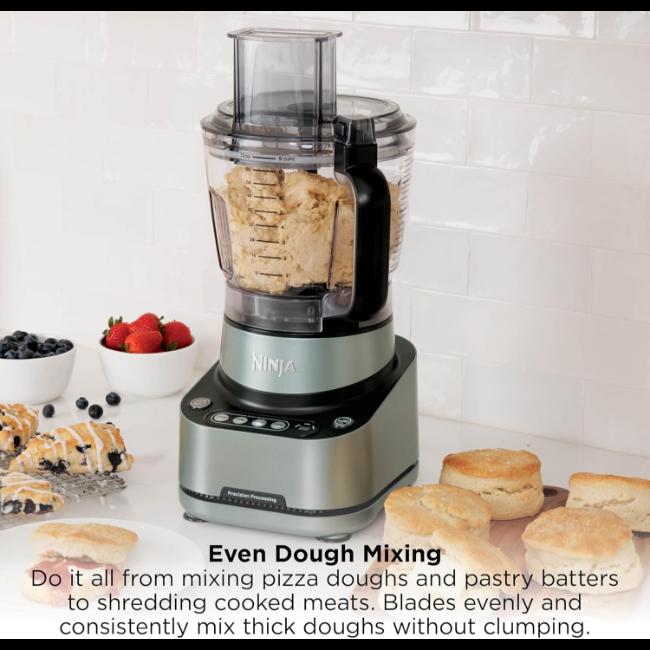 Ninja PrecisionPro Food Processor 850W 2.1L Bowl Auto-iQ Technology 4 Preset Modes Chop Slice Mix Dough Purée Dishwasher Safe