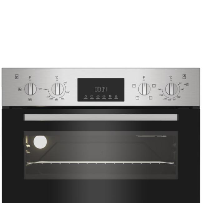 Indesit Double Oven Electric Stainless Steel with Twin Grill and Digital Display
