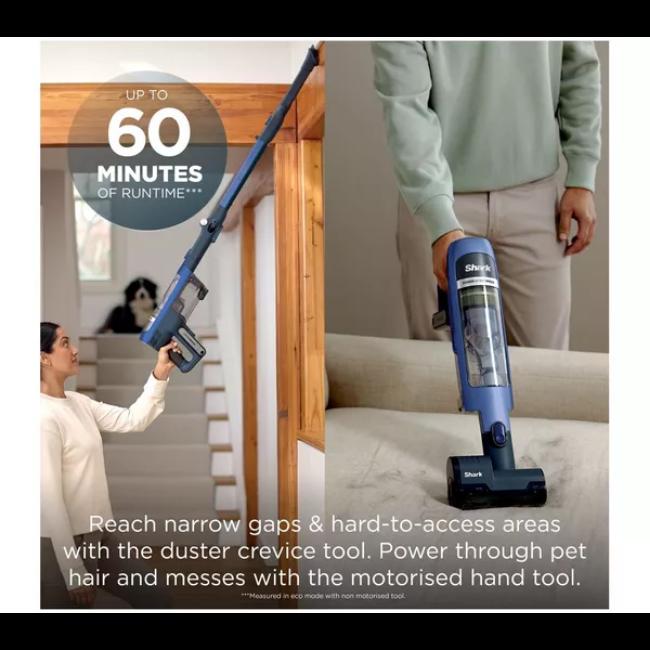 Shark PowerDetect Speed Luxe Cordless Vacuum Cleaner Ultramarine HEPA Filtration Auto-Empty Up to 60 Min Run Time