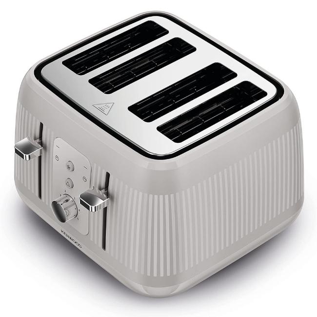Kenwood Dawn 4 Slice Toaster Oatmeal Cream | 5 Browning Levels, Defrost Setting, Reheat Function, Hi-Rise Bread Lift, Cancel Function, Cord Storage, Removable Crumb Tray