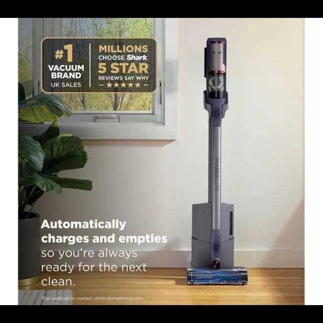 Shark PowerLite BU3621UKT Cordless Vacuum Cleaner - Purple, Clean & Empty, Pet, Anti Hair Wrap, Auto-Empty Dock, Lightweight, 40 Min Battery Life, 5.87 KG