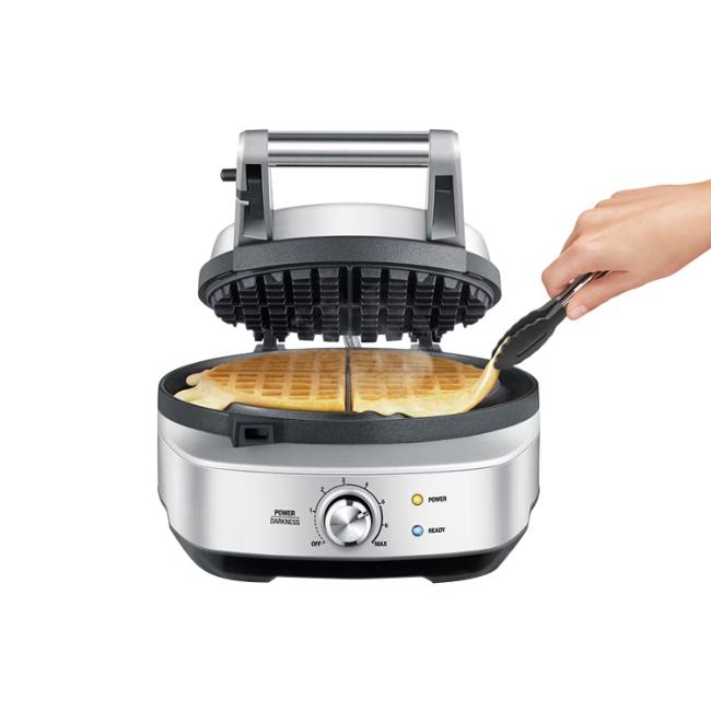 Sage No-Mess Waffle Maker Stainless Steel with Browning Control, Power and Ready features