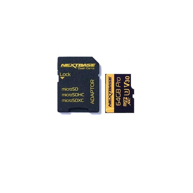 Nextbase 64GB U3 microSDXC Card with Adapter for Dash Cams - High Speed Storage