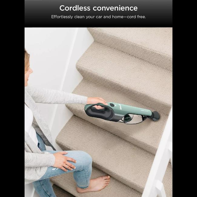 Shark UltraCyclone Pro Cordless Handheld Vacuum Cleaner Teal 160W 0.5L XL Dust Cup 10 Min Run Time Washable Filter 2 Speeds 2 Year Guarantee Lithium-ion Battery Crevice Tool Scrubbing Brush Precision Duster Tool