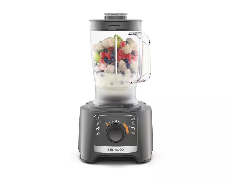 Kenwood Food Processor with Blender, Grey, Speed Settings, Measuring Scale