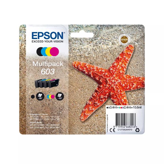 Epson 603 Ink Cartridge Multipack Black Yellow Cyan Magenta Starfish