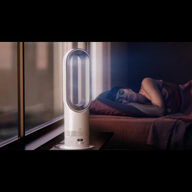 Dyson Hot+Cool HF1 Smart Fan Heater - White | Air Multiplier, Intelligent Climate Control, Remote, Sleep Mode, 26dB, 2.59kg, 585mm Height
