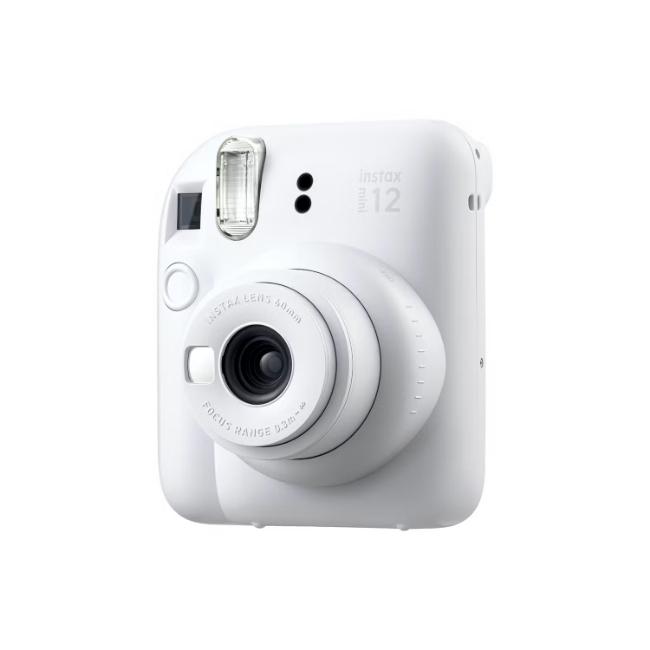 Fujifilm Instax Mini 12 Instant Camera - Clay White, Flash, Lens