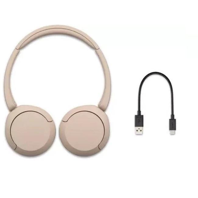Sony WH-CH520 Wireless Bluetooth On-Ear Headphones | Beige Cream | Up to 50 Hours Battery Life | DSEE | Multipoint Connection | Lightweight | Over-Ear
