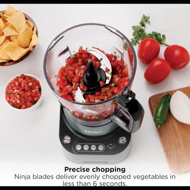 Ninja PrecisionPro Food Processor 850W 2.1L Bowl Auto-iQ Technology 4 Preset Modes Chop Slice Mix Dough Purée Dishwasher Safe