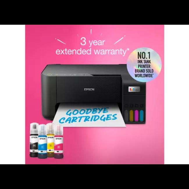 Epson EcoTank ET-2862 Multifunction Wi-Fi Ink Tank Printer - Black with 3 Years Ink Included, Mobile App Control, and Borderless Photo Printing