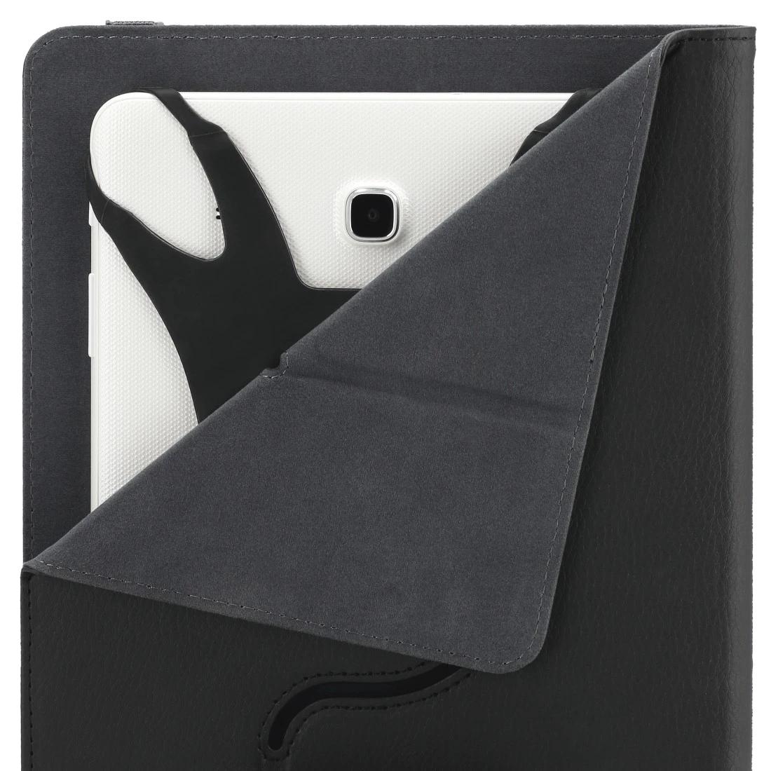Hama 360° Universal Tablet Case for 9"-11" Tablets - Black, Polyurethane, 320g, with Stand Function and Elastic Strap