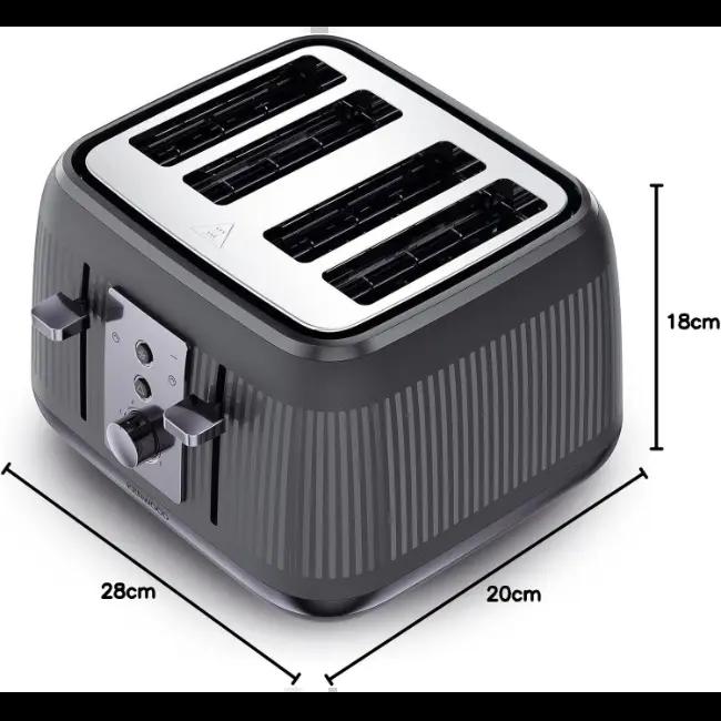 Kenwood Dusk 4 Slice Toaster Slate Grey | Reheat Defrost Cancel