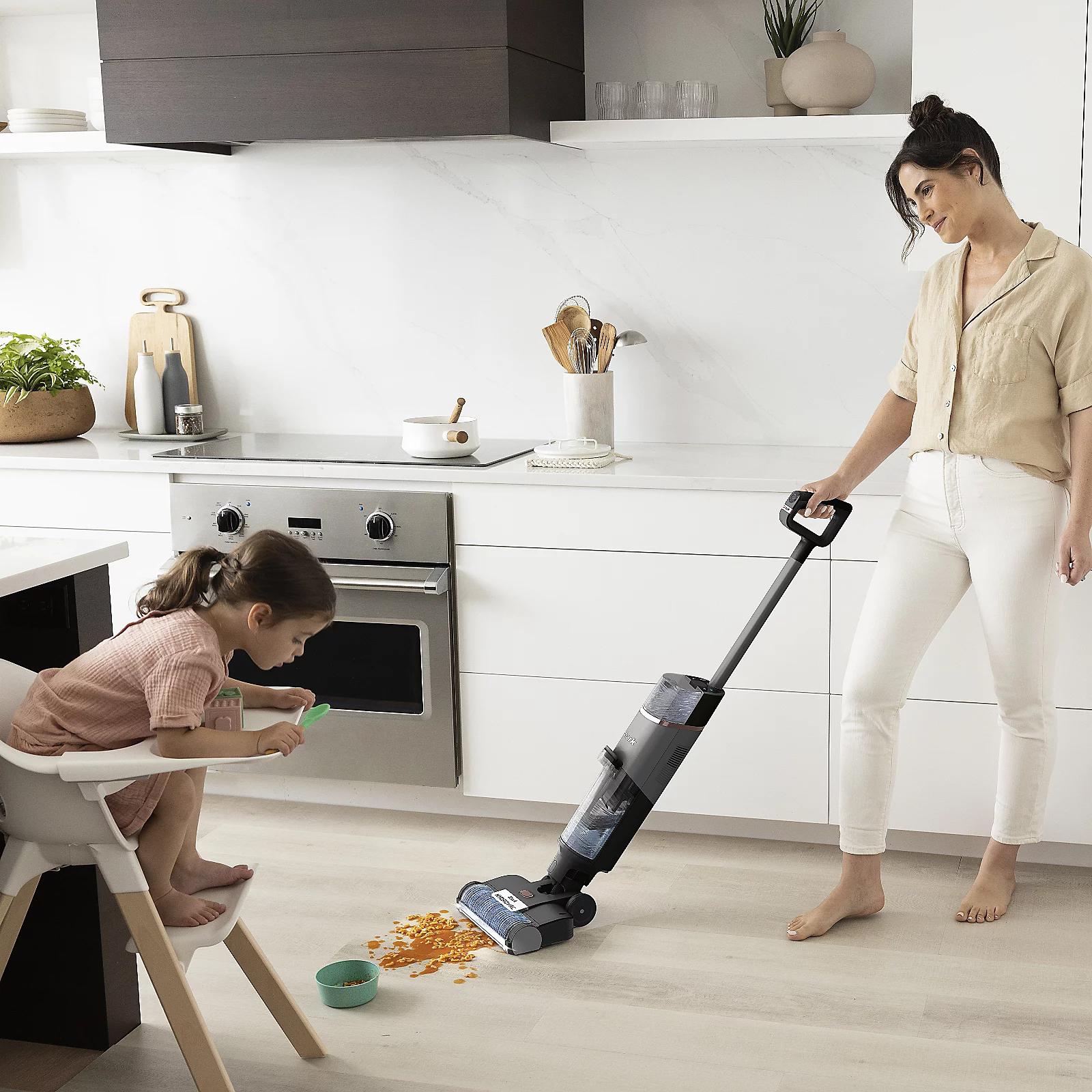 Shark HydroVac Cordless Vacuum Cleaner - Charcoal Grey | Deep clean hard floors & freshen area rugs, Removes wet & dry messes