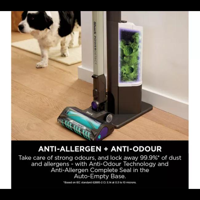 Shark PowerDetect Cordless Pet Vacuum Cleaner - White/ Java Grey | DuoClean Detect, Brush, Handheld, Flexology