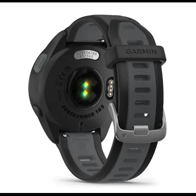 Garmin Forerunner 165 Smartwatch Black and Slate Grey 43mm GPS Heart Rate Touchscreen