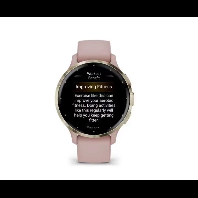 Garmin Venu 3S Smartwatch Soft Gold Rose AMOLED Display Heart Rate GPS Music Control Up to 10 days Battery Life