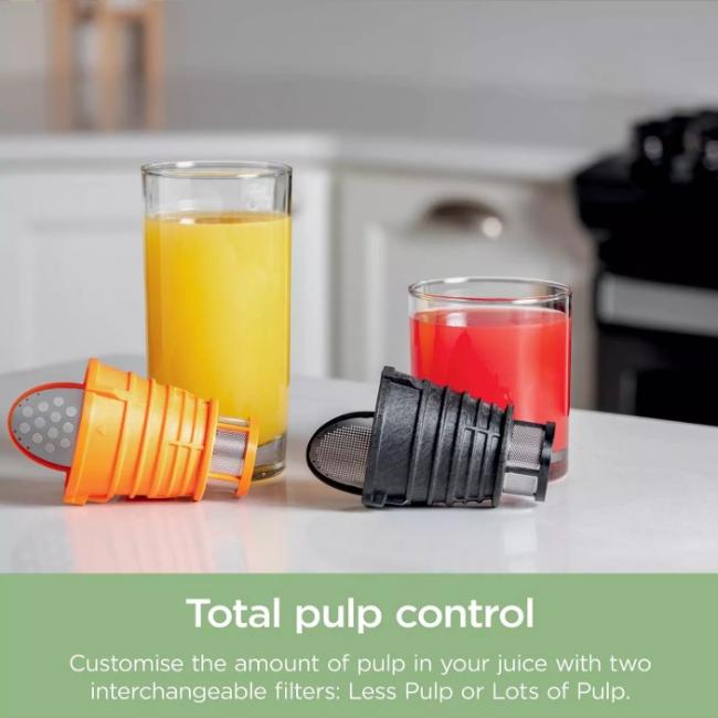 Ninja 3-in-1 Cold Press Juicer, Slicer & Shredder with Anti-Clog Filter | JC152UK | Silver | Includes Juice Jug & Pulp Container