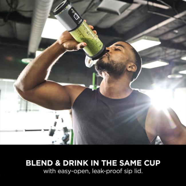 Ninja Blast Portable Blender Black 530ml with Carry Handle, Start/Stop Button, Power Button