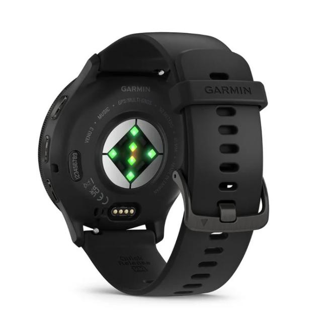 Garmin Venu 3 Smartwatch Black AMOLED Display, Heart Rate Monitor, Up to 14 Days Battery Life