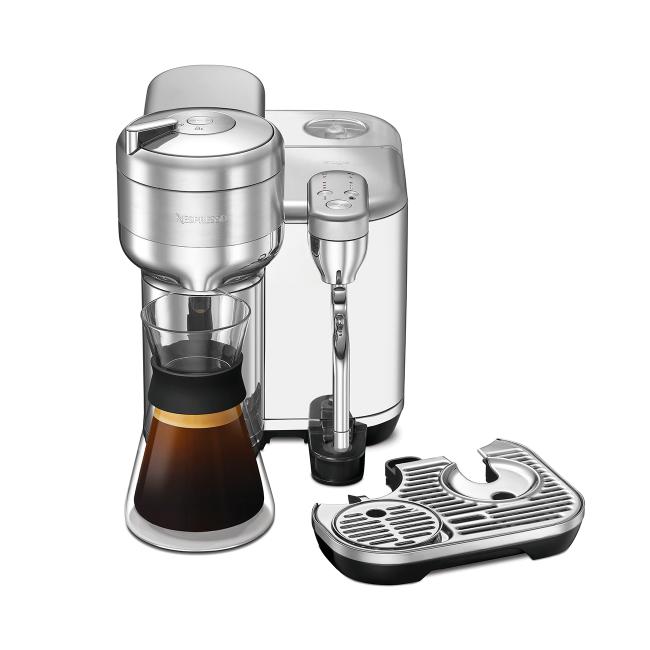 Sage Vertuo Creatista Nespresso Coffee Machine Black Truffle - Intelligent Brewing, Auto MilQ Milk Texturing, Stainless Steel, Carafe & Travel Mug Brewing, Connectivity, Latte Art