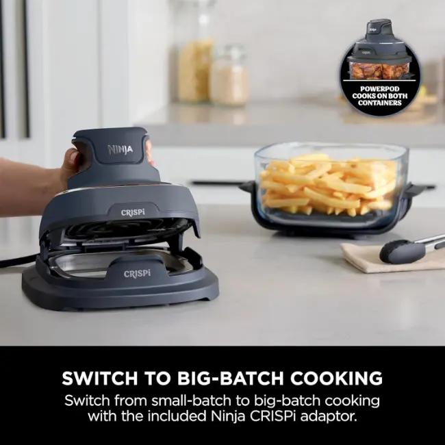 Ninja CRISPi Air Fryer | Glass Container, Crisper Plate